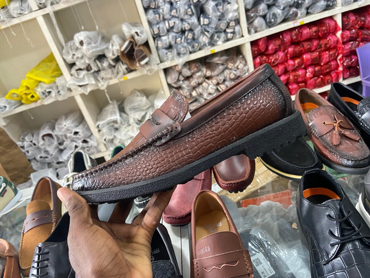 Mocassins en cuir marron chic