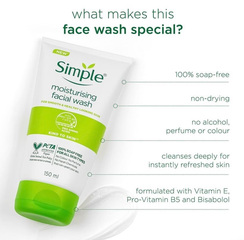 Simple facial wash