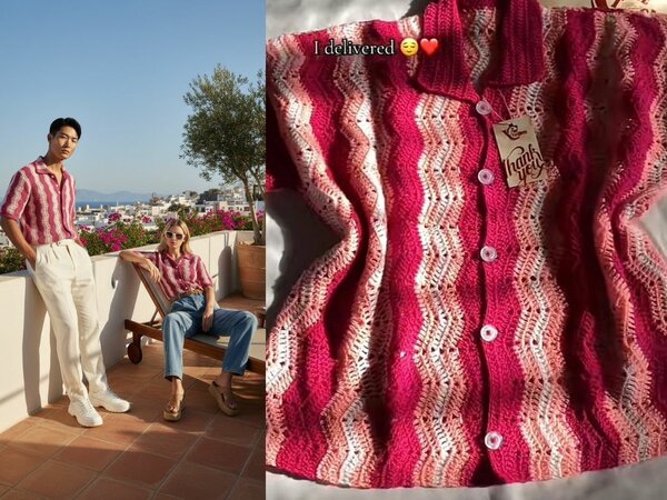 Chemise crochet unisexe