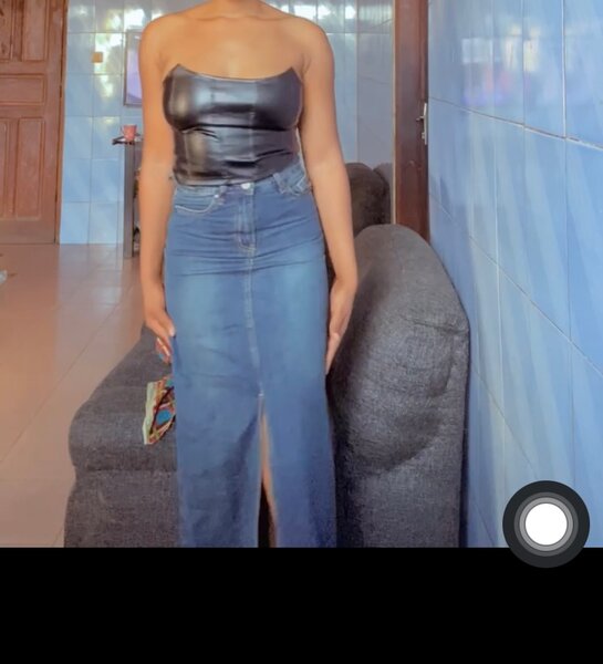 Jupe longue en jean