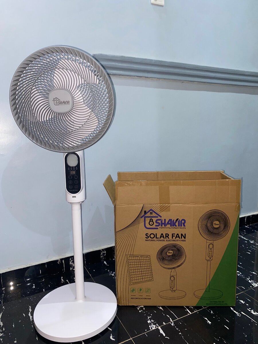 Solar standing fan