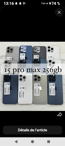 iPhone 15 Pro Max 256 Go
