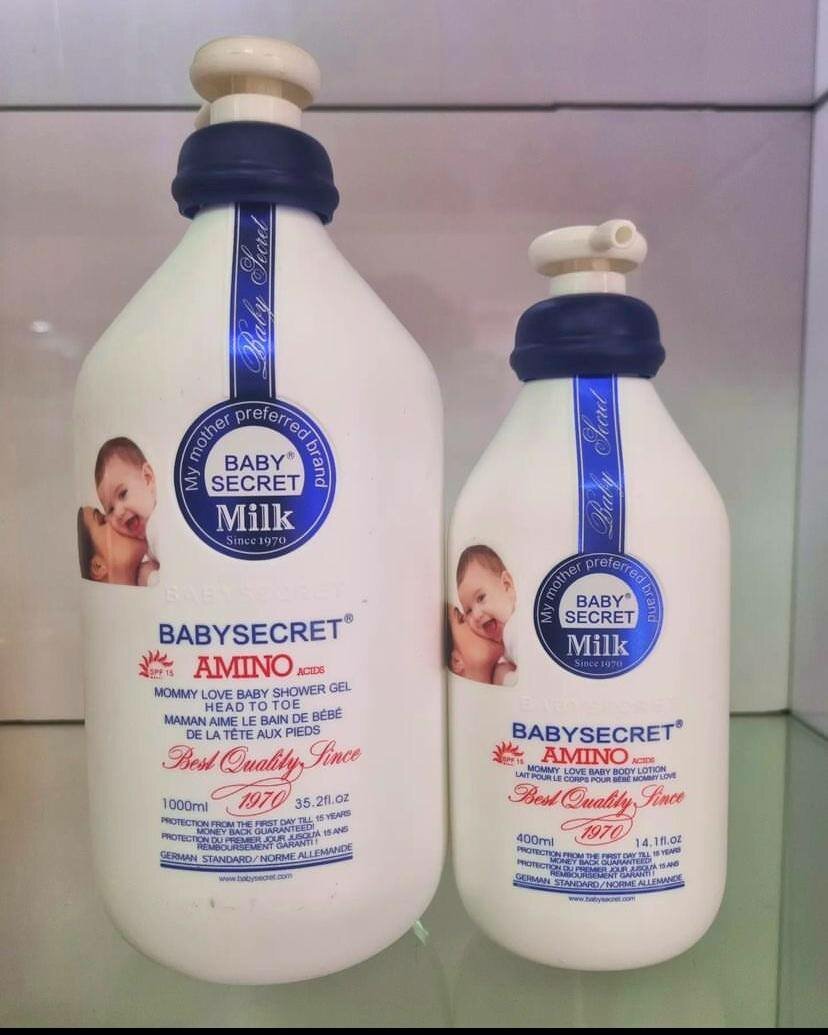 Babysecret milk bath wash and lotion