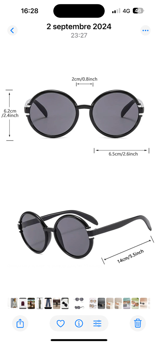 Lunettes de soleil style rétro