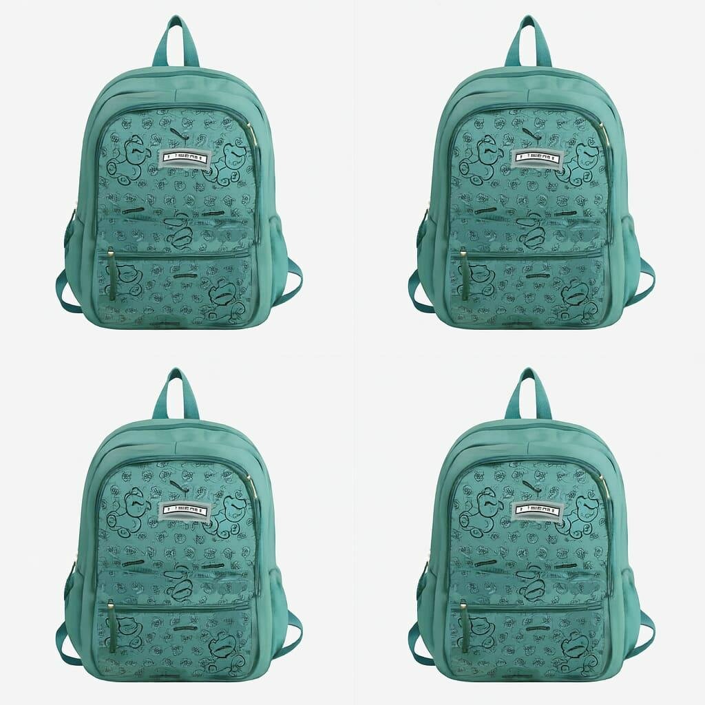 Sac à dos vert imprimé mode