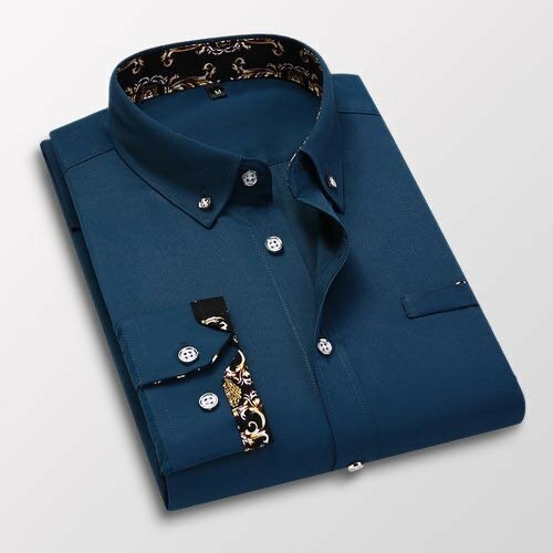Slim Fit Trendy Business Shirt - Blue