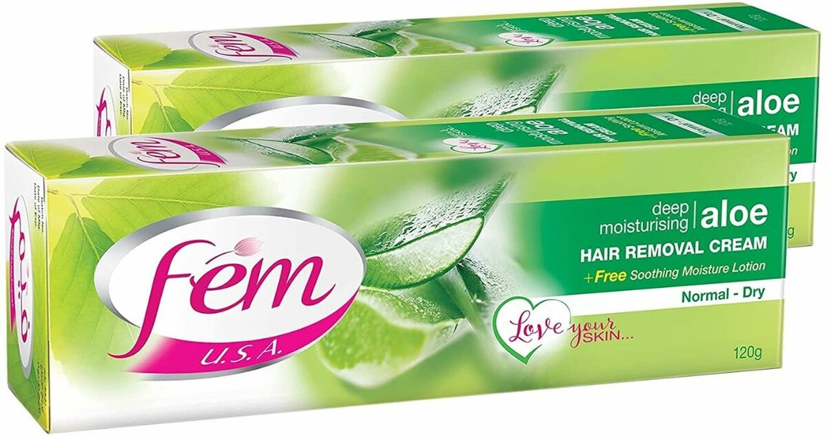 Fem USA Hair Removal Cream with Aloe Vera and Vitamin E120