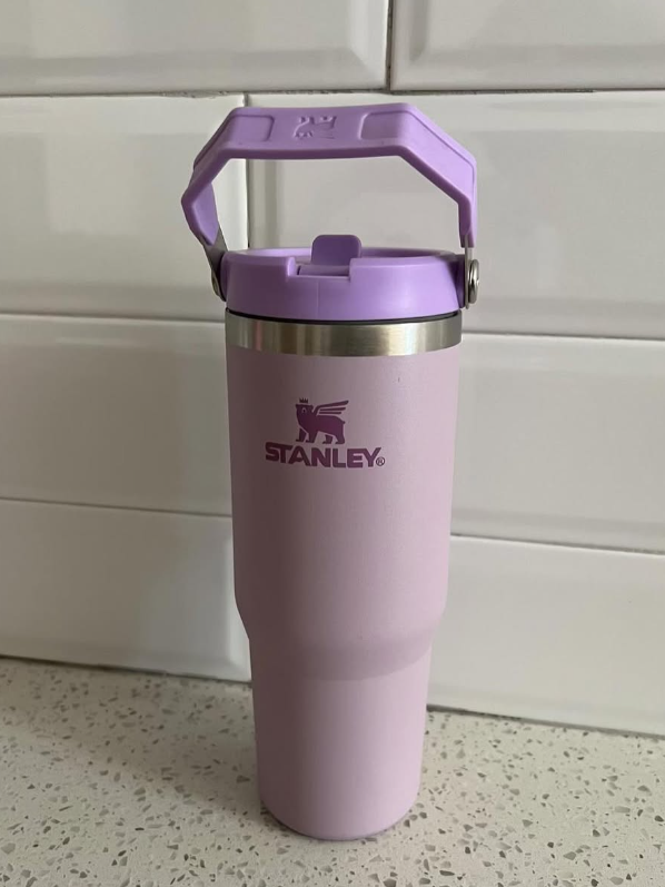 Stanley thermocup, lilac color, with comfortable handle, stainless steel
