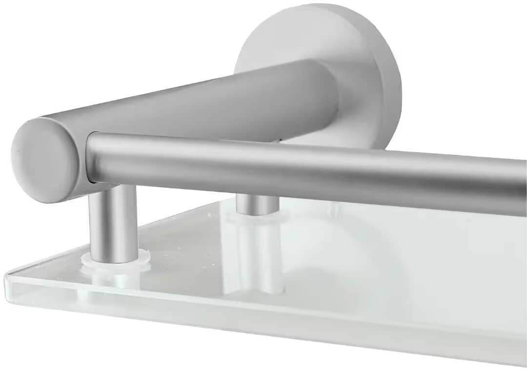 Étagère murale en verre inox