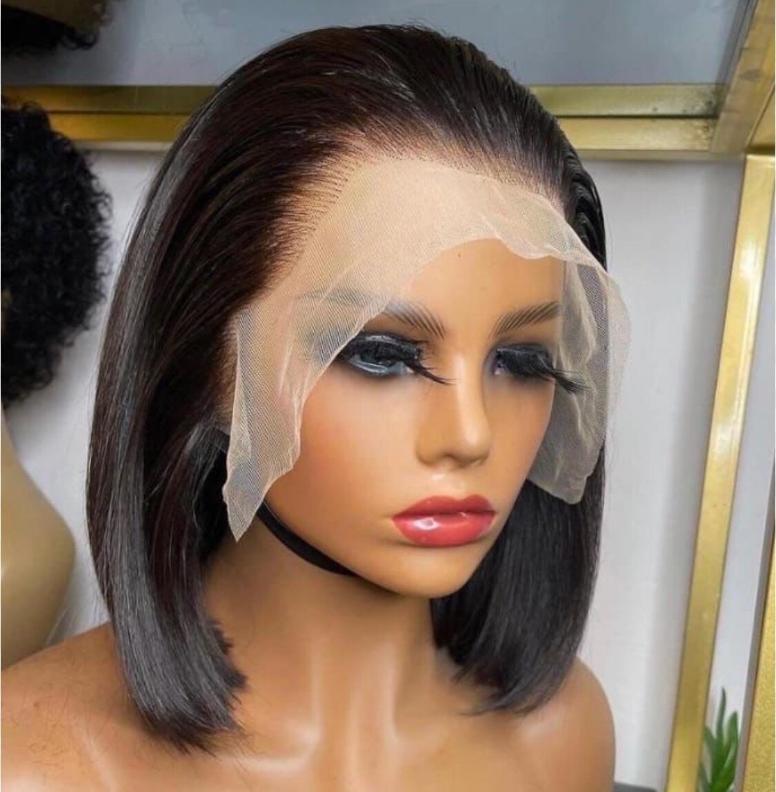 Double Drawn 10 inch bob wig