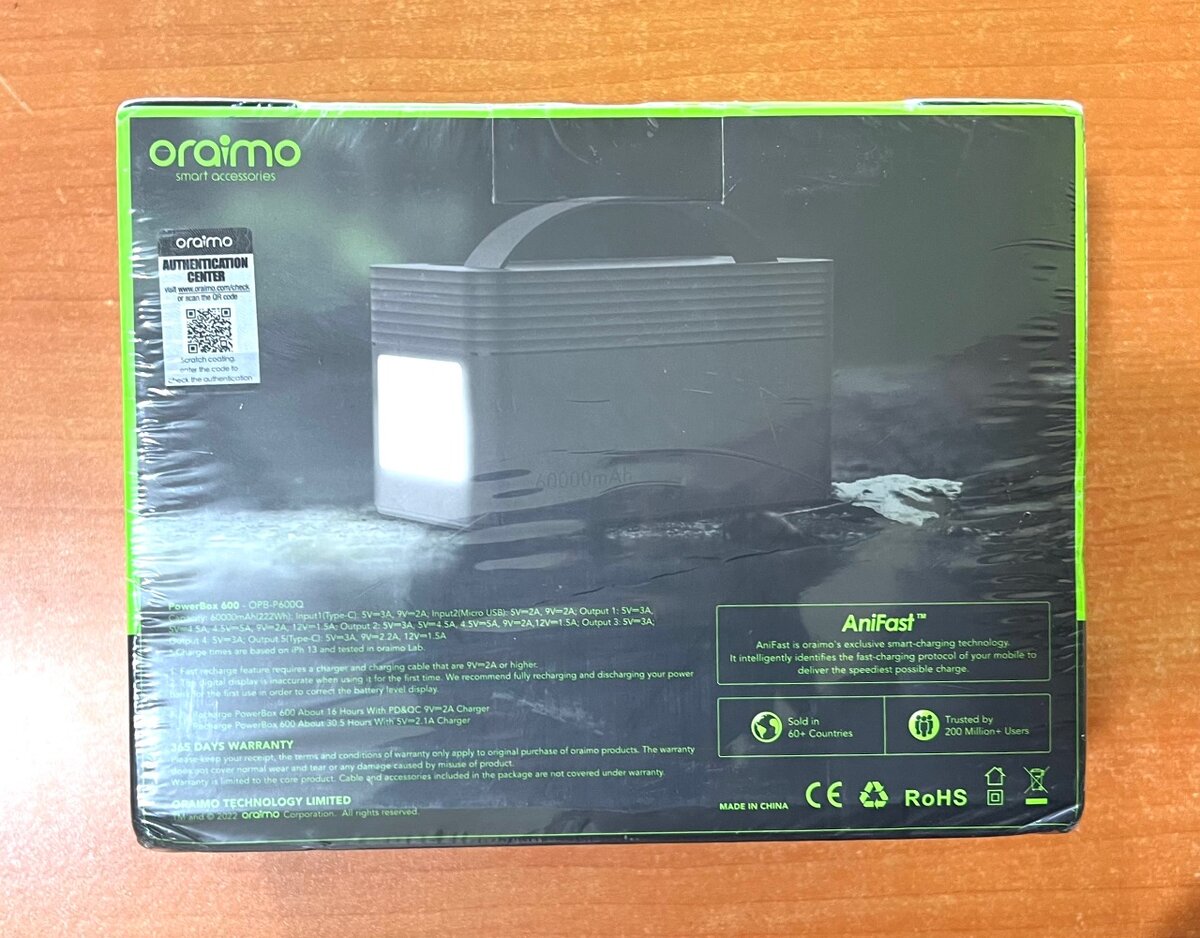 Oraimo Powerbox 600 60,000mah 22.5W Power Bank - 60,000mah