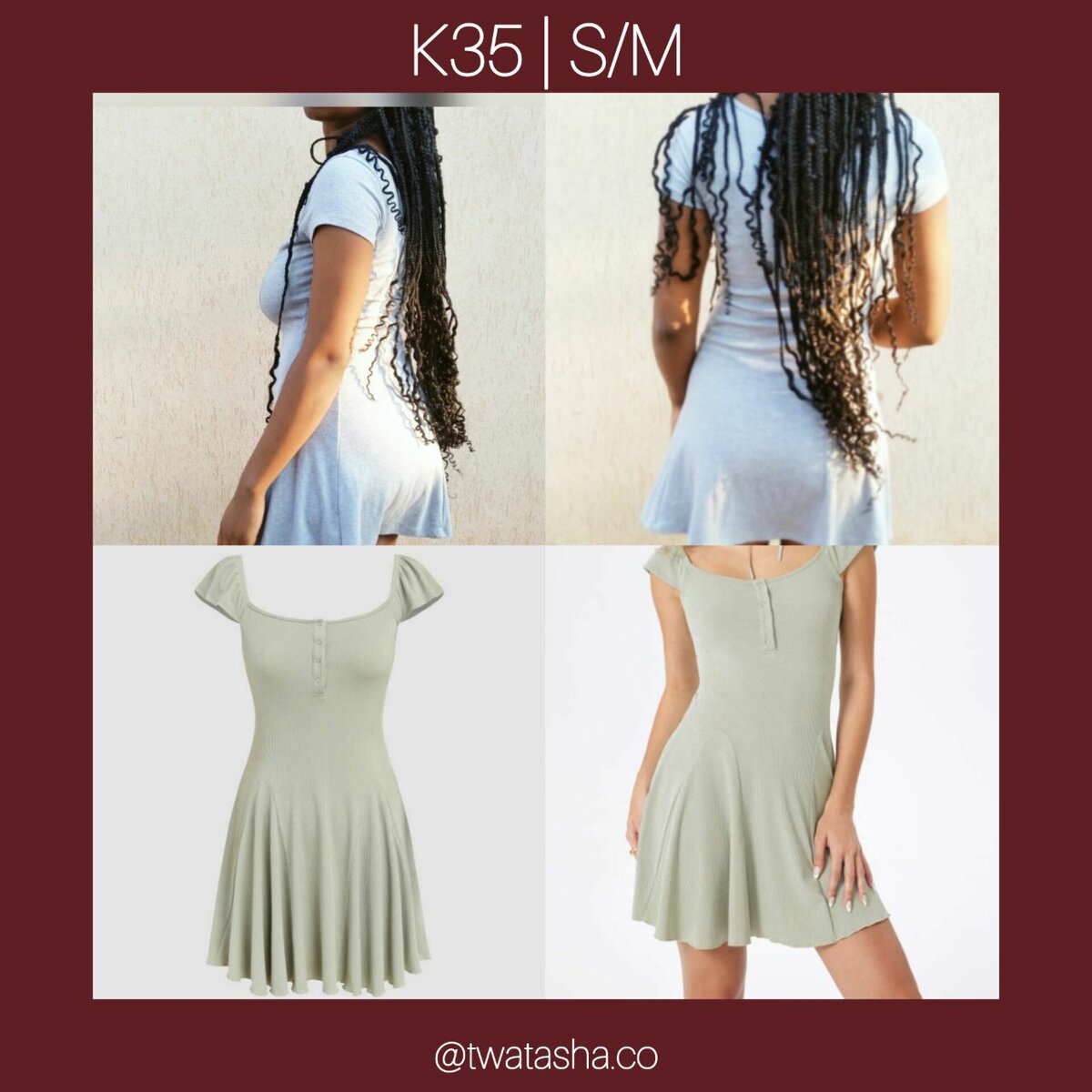 U-Line Neck Mini Dress