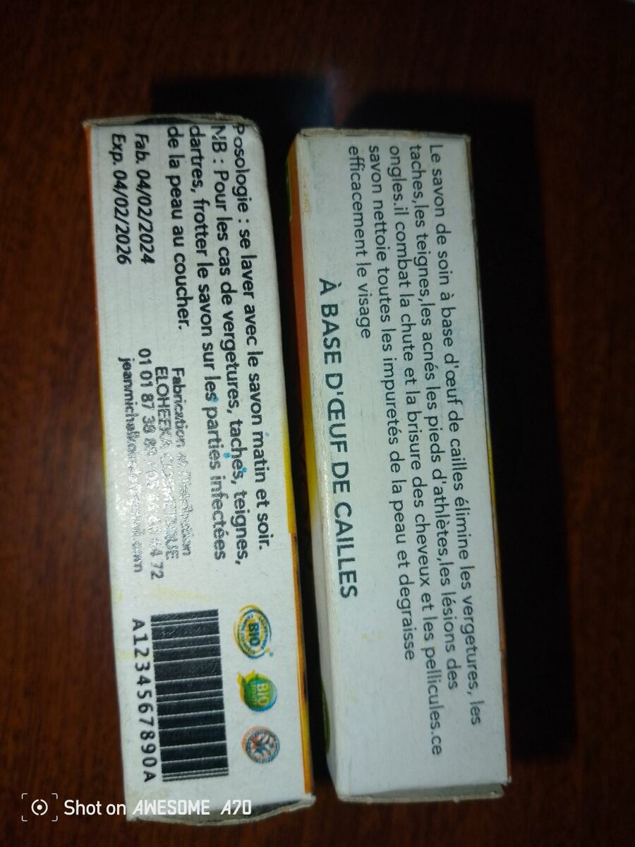 Savon de Soins Oeuf de Caille