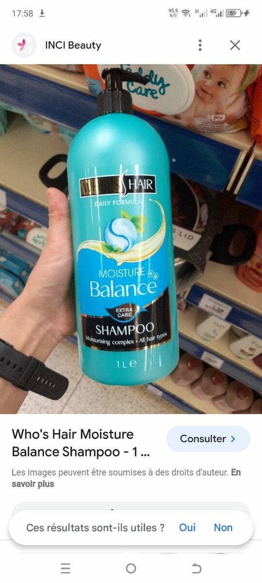 Shampoing who's hair  1litre