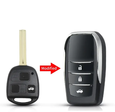 Flip Key 3 Button Modified Flip Car Key Shell Case Jack Knife