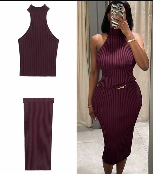 Robe moulante sans manches