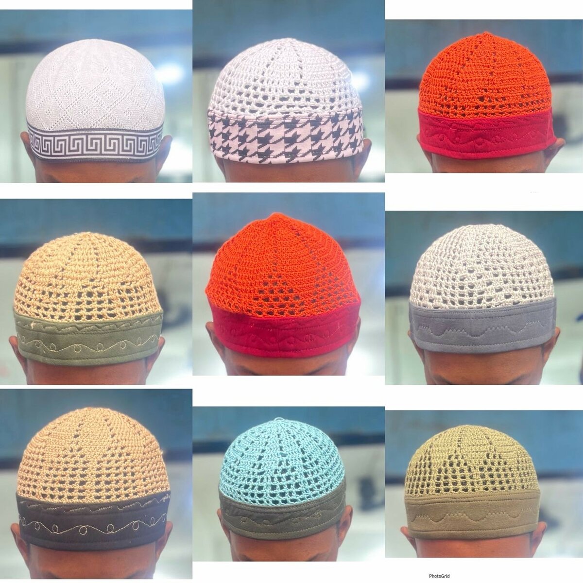 Chapeau Kufi en crochet élégant