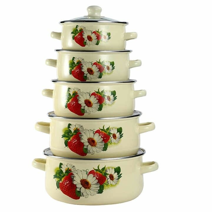 1*5 Enamel Serving Pots 