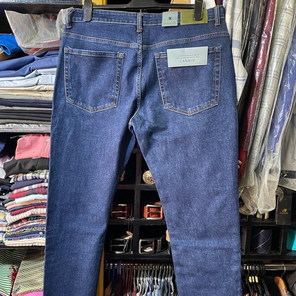 Mens Denim Plain Blue Jeans instock