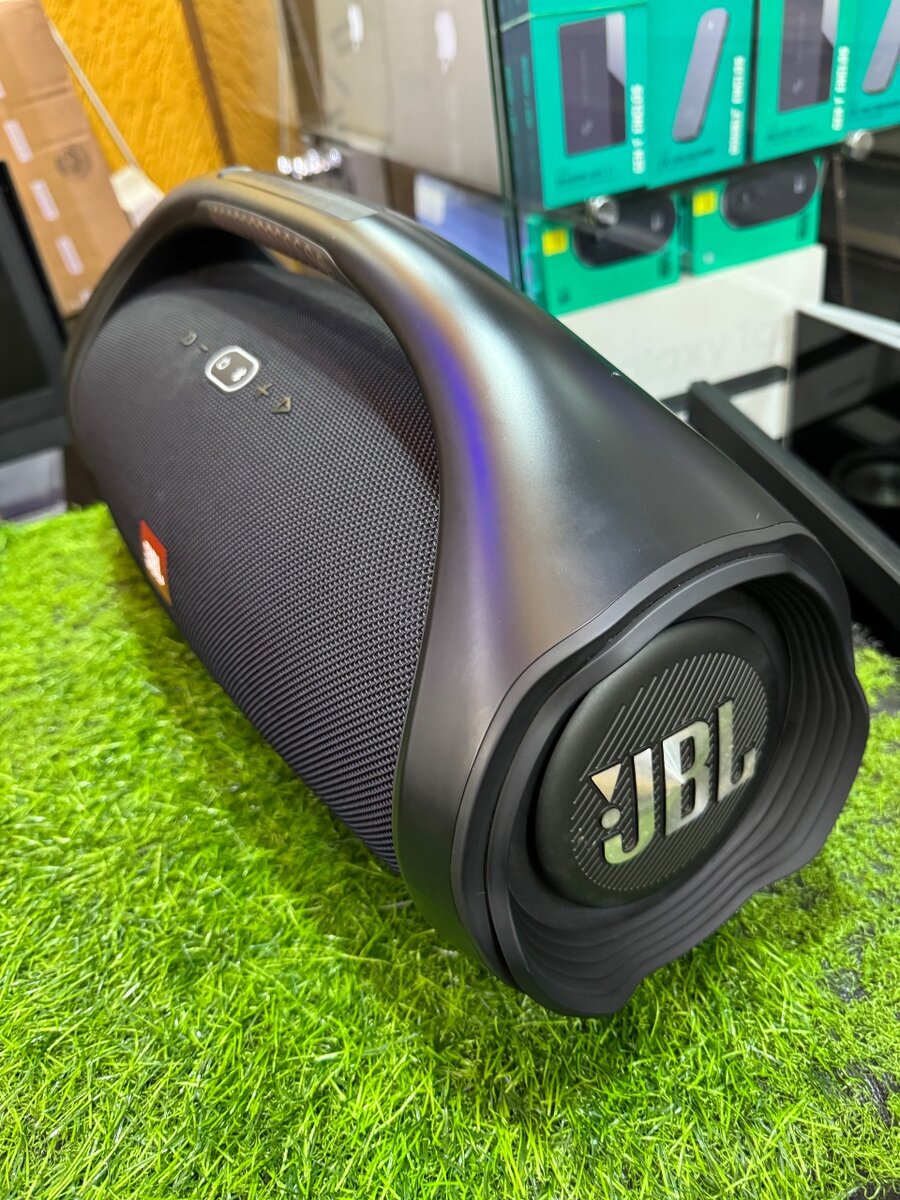 JBL Boombox 2 black portable bluetooth speaker with massive