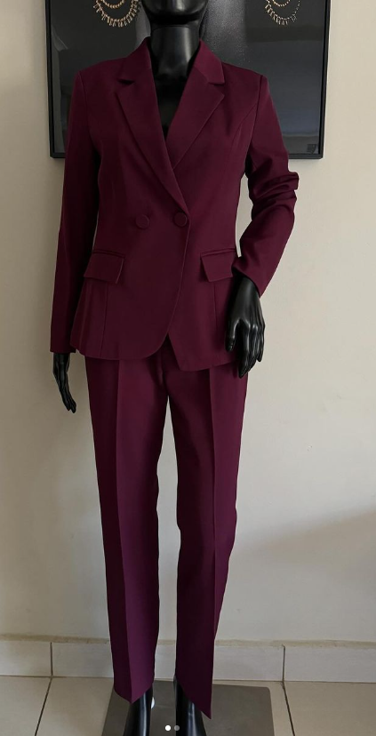 costume bordeaux femme