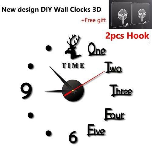 Horloge Murale 3D DIY Moderne