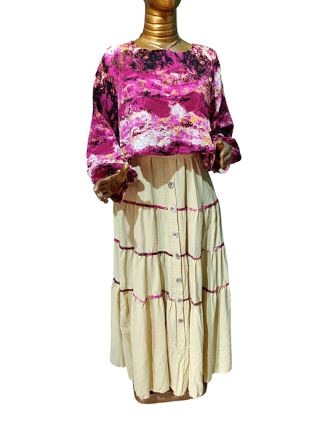 Robe longue imprimée élégante