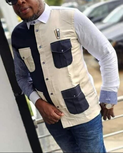 Chemise Homme à Poches Multi-Couleurs