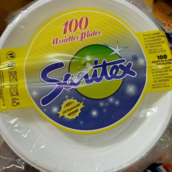 Assiette plate (100pcs)