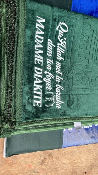 Tapis de prière personnalisé
