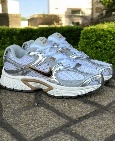 Baskets tendance argent femme