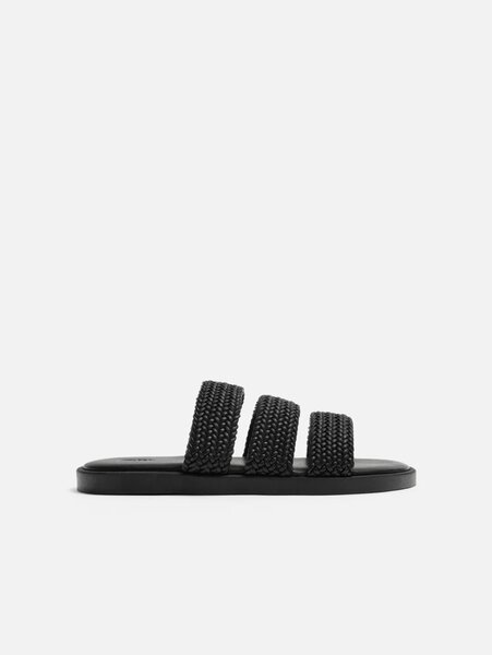 Black Braided sandals Zara