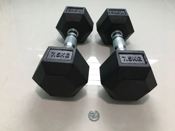 Hex dumbbell 7.5kg pair