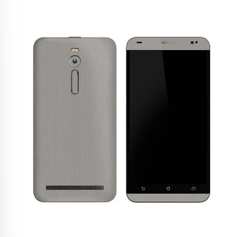 AS ZENFONE 2 Silver Brushed Metal Texture Mobile Skin