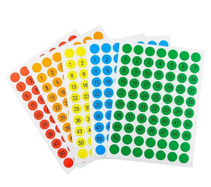 100Pcs 1CM Size Cute Round Colorful Numbers Sticker Notebook Stickers Unique Decorative Materials Diy Planner