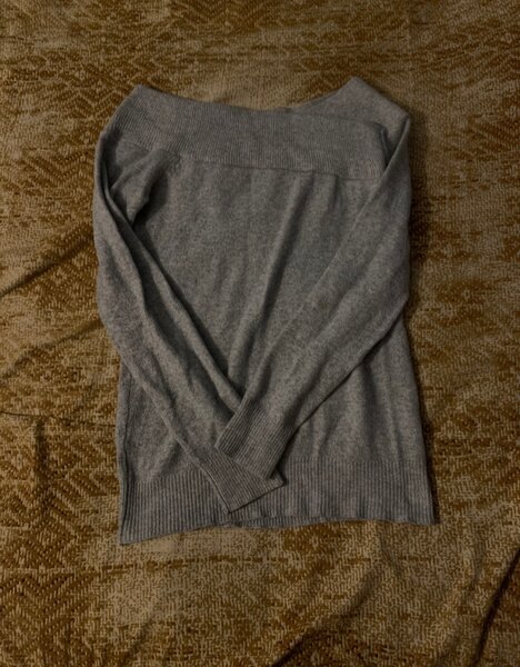 Pull en cachemire gris doux