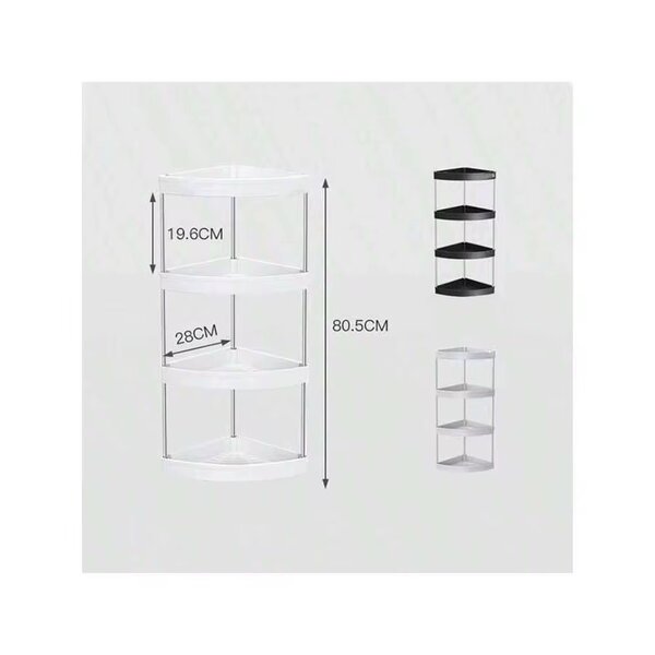 Étagère d'angle à roulettes