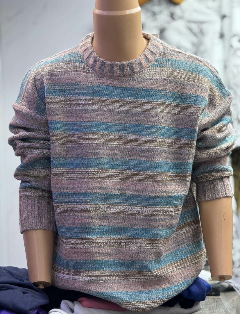 Pull en laine à motif rayé