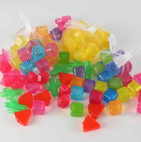 Plastic ice cubes