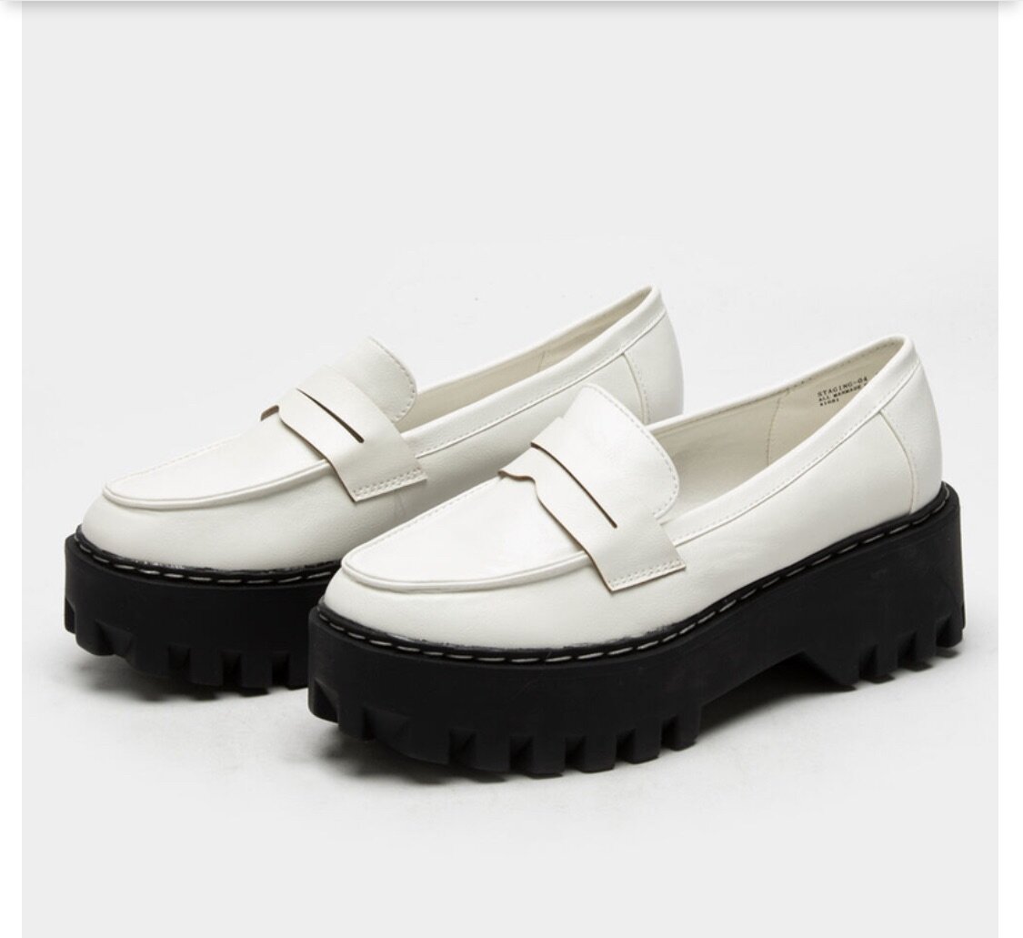 Bamboo platform loafers