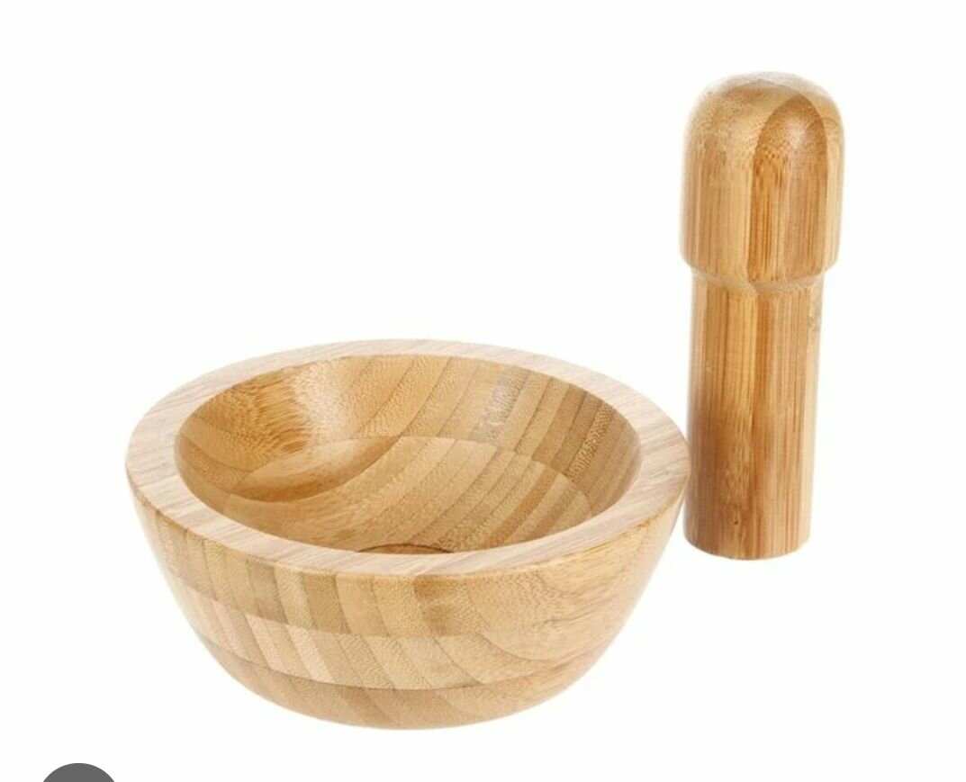 Mortier et Pilon en Bois Naturel