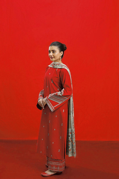 3 PCs Women's unstitched Dhanak Suit