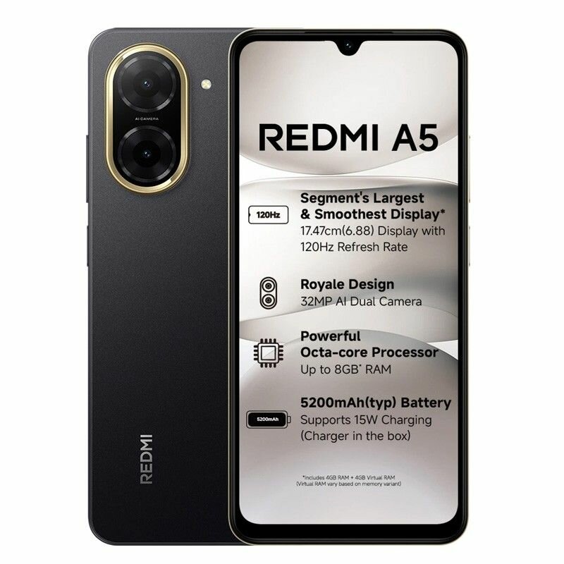 Smartphone Redmi A5 puissante