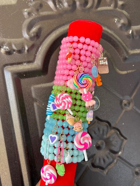 Resin Bangles And Trinket Bracelet