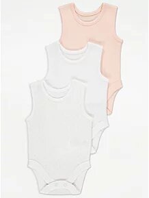 Sleeveless Bodysuits 3 Pack
