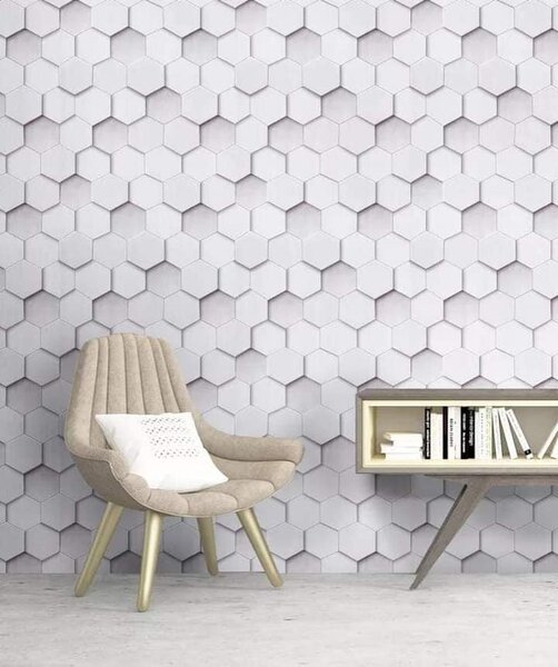 Papier peint autocollant 3D blanc
