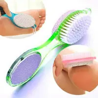 4 IN 1 PEDICUR BURSHES &FOOT FILER CLEANER BURSH SCURPAR'[1PCS]