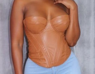 LEATHER CORSET TOP 😍