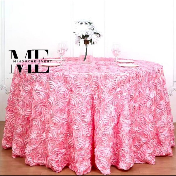 Chemin de table en sequins rose