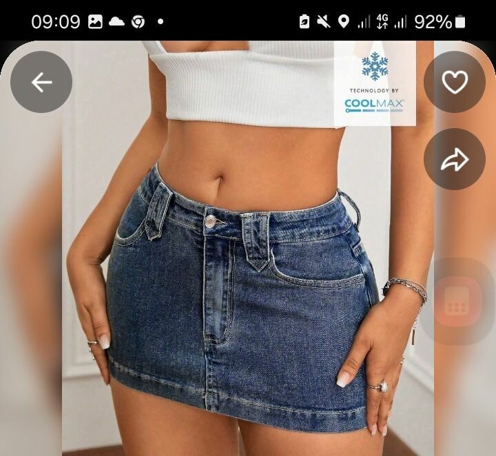 Jupe en Jean Élégante Femme